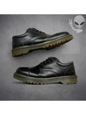 Doc Martens Ashfield Shoes Size 12 Black Oxford Pebble Grain Leather Lace up